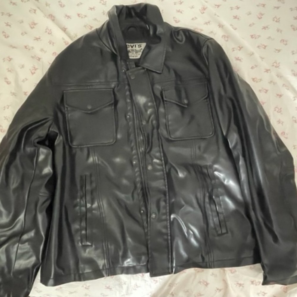 Levis black leather Jacket